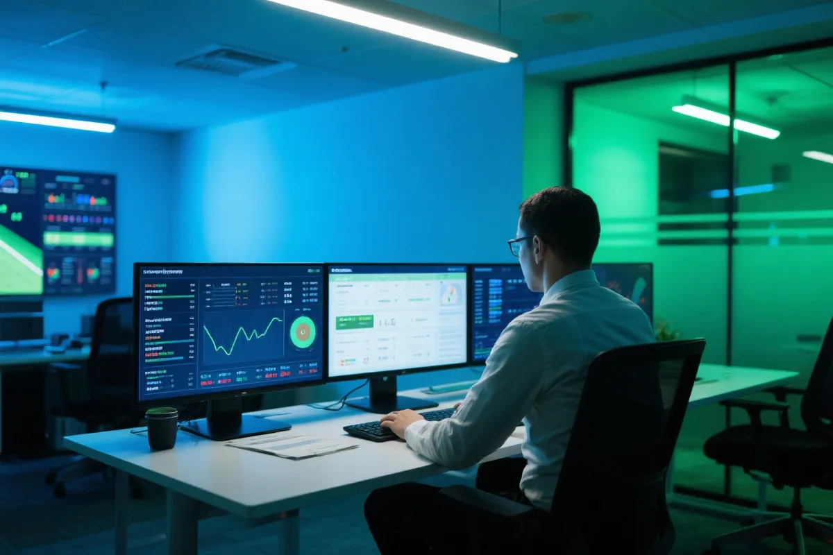 数据分析与赔率监控场景示意图